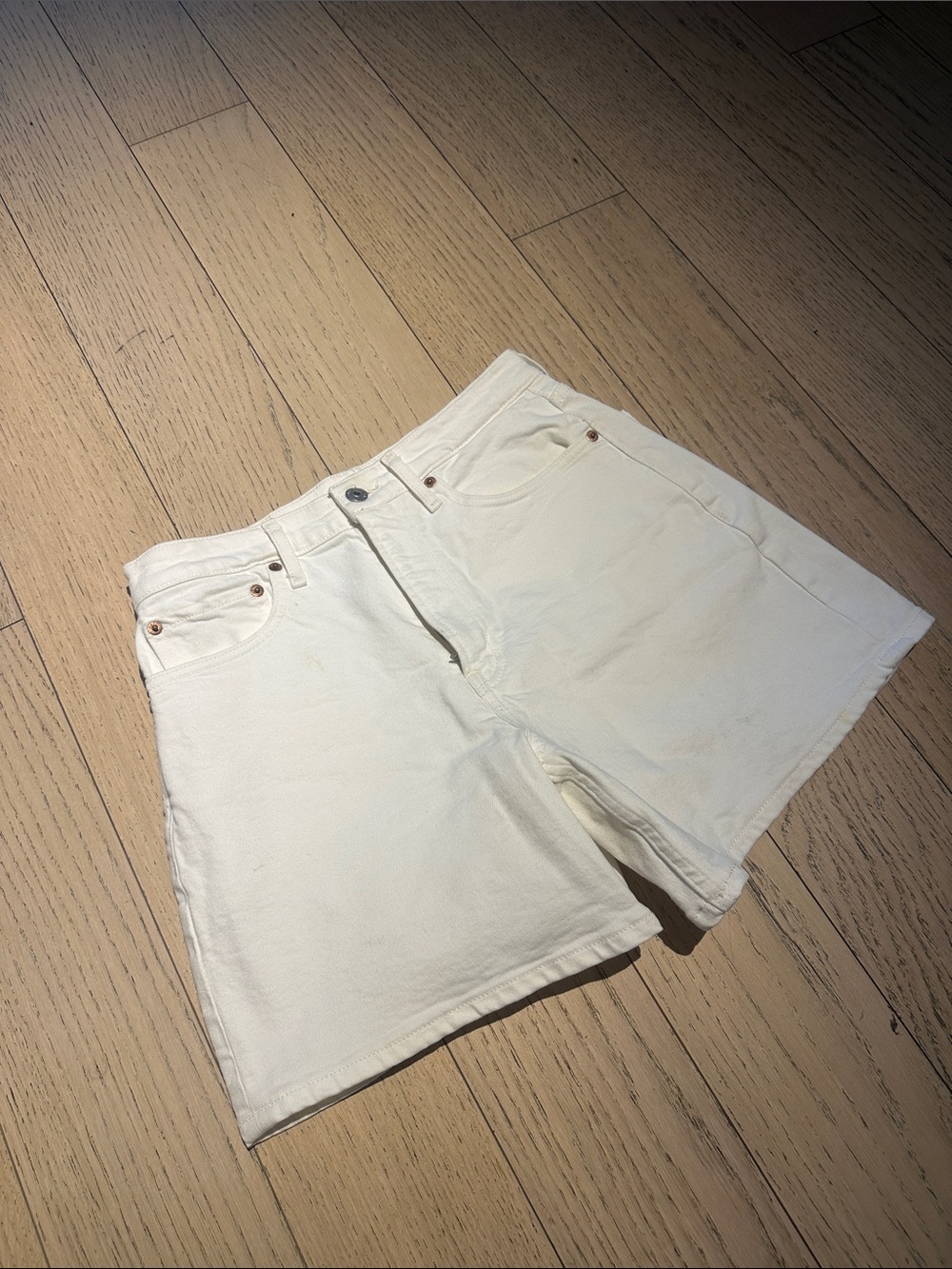 Buck Mason Stretch Ridge Twill Rider Denim Shorts